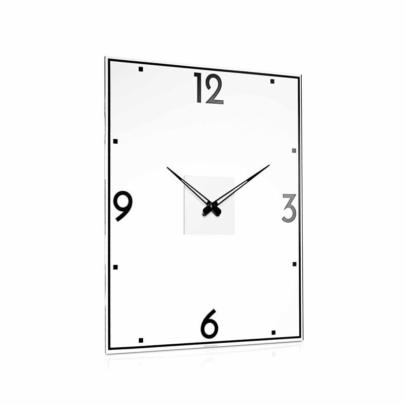 Wall Clock Gold Roman Numerals Modern Glam Black Rectangular
