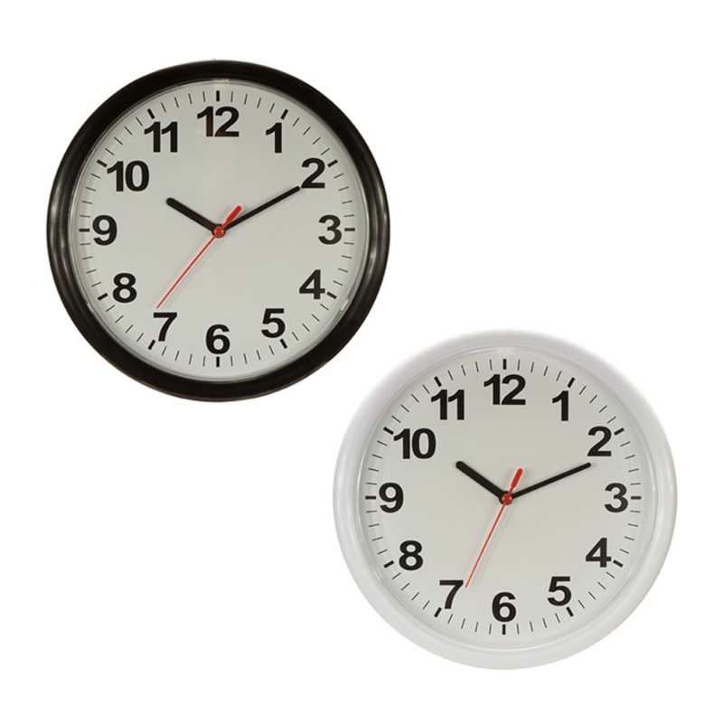 Wall Clock High Contrast Frame Modern Minimalist Style Bold Arabic Numerals