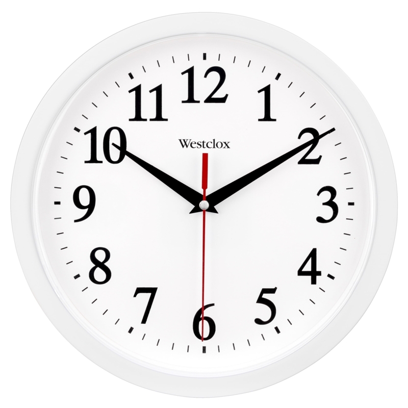 Wall Clock Large Numbers Utilitarian High Contrast Office
