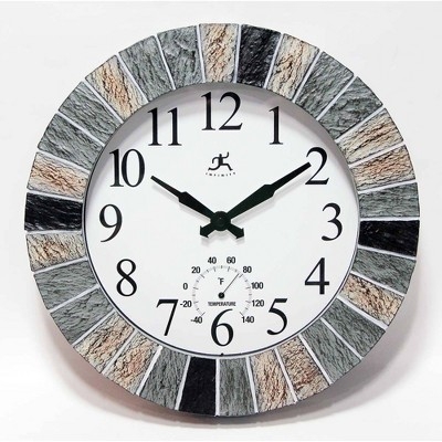 Wall Clock Linen Like Face Thin White Numerals Understated Minimalist
