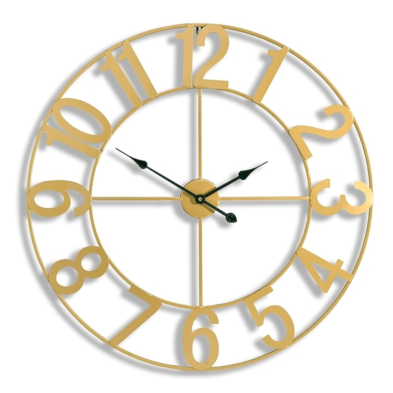 Wall Clock Matte Black Open Face Spade Hands Modern Farmhouse