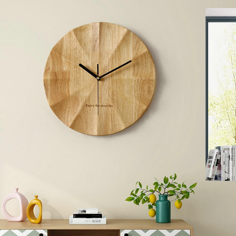 Wall Clock Modern Organic Tree Branch Cutout Frameless Nature Inspired Decor