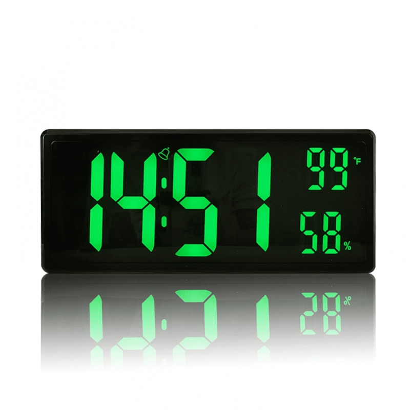 Wall Clock Multipurpose Readout Jumbo Digits Black Frame Home Office