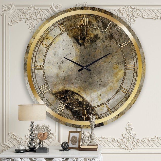 Wall Clock Oversized Desert Ombre Face Geometric Frame