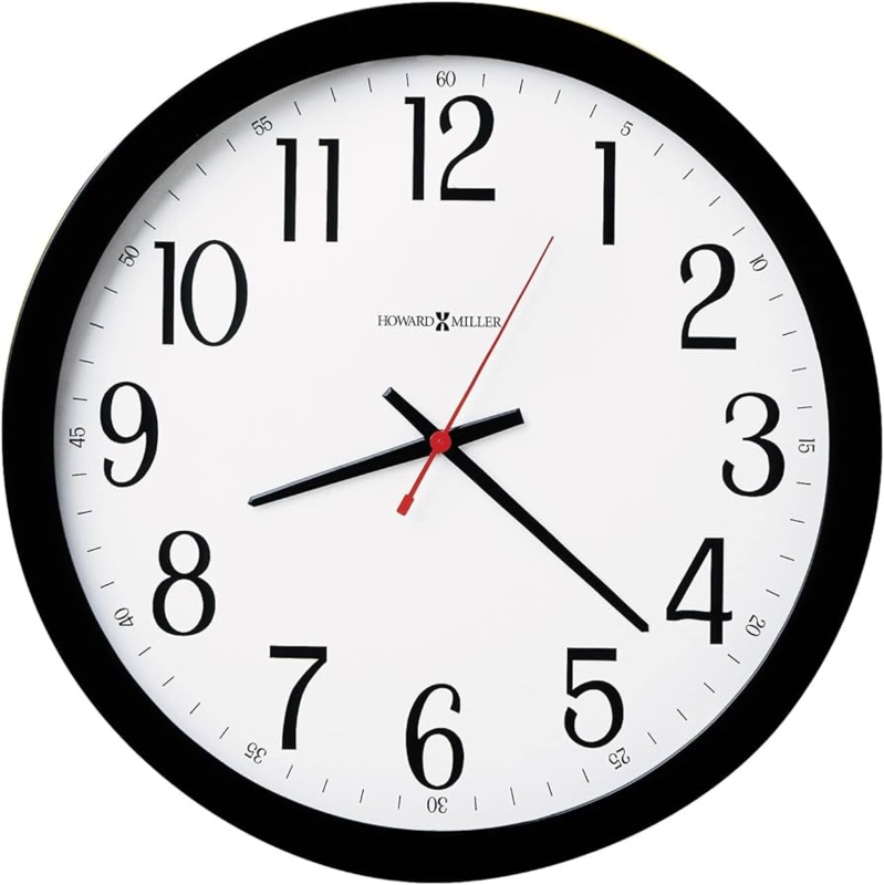 Wall Clock Oversized Gallery Design Black Satin Roman Numerals