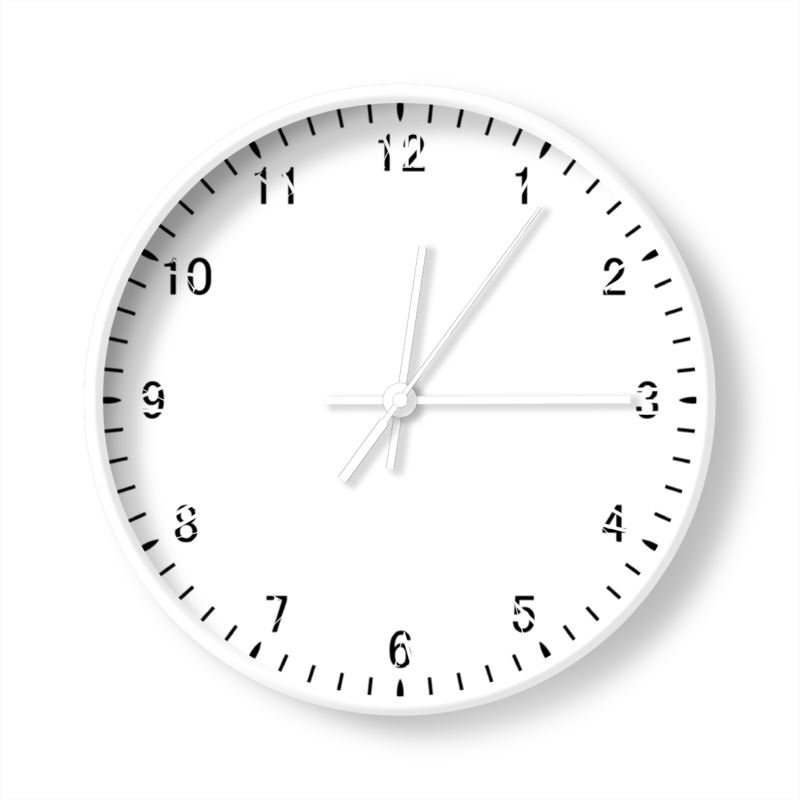 Wall Clock Scandinavian Monochrome Contrast Clean Accents