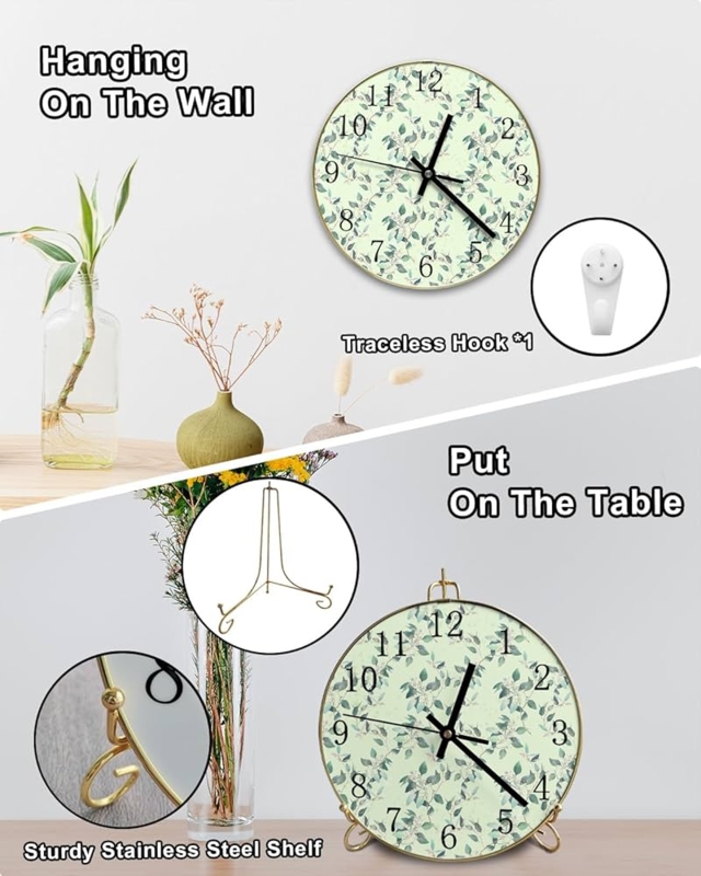 Plants And Flowers Wall Clocks