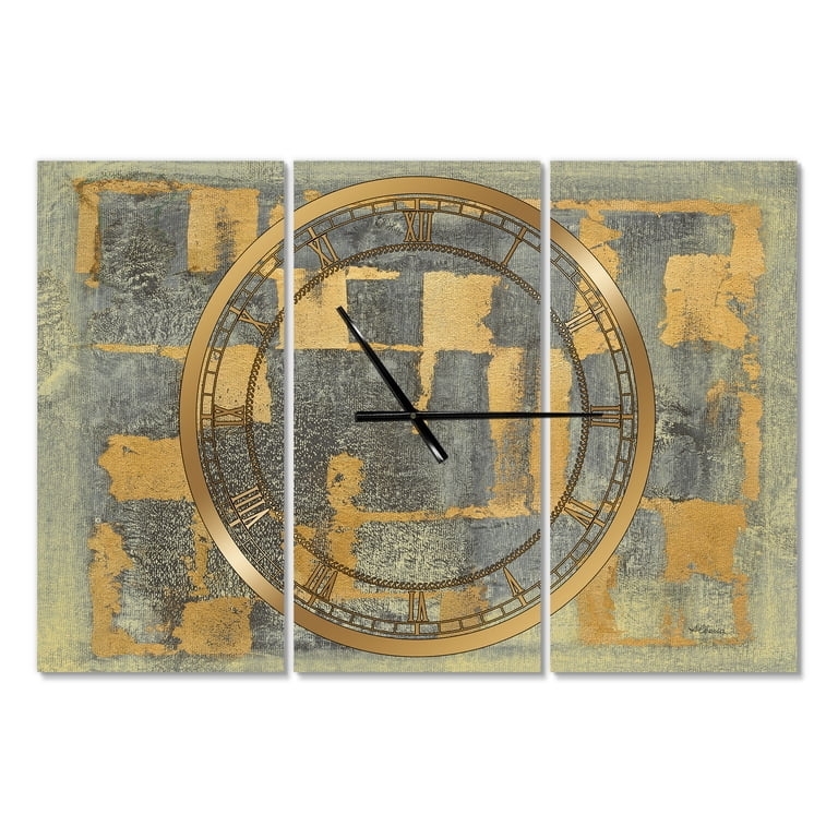 Wall Clock Square Marble Pattern Face Black Arabic Numerals