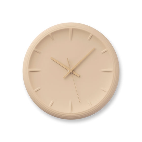 Wall Clock Square Recessed Numerals Wood Frame Scandinavian