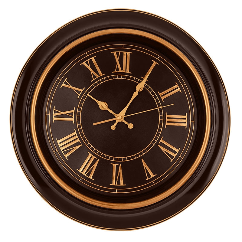 Wall Clock Traditional Stepped Molded Frame Cream Dial Spade Hands