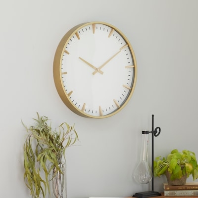 Wall Clock Transitional Thin Frame Round Roman Numeral Dial