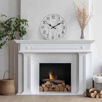 Wall Clock Vintage London Graphics Distressed Face Rustic Style
