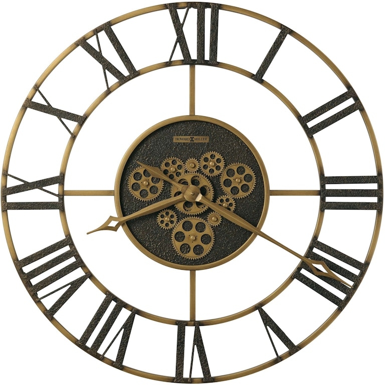 Wall Clock Weathered Wood Rim Off-White Face Distressed Farmhouse