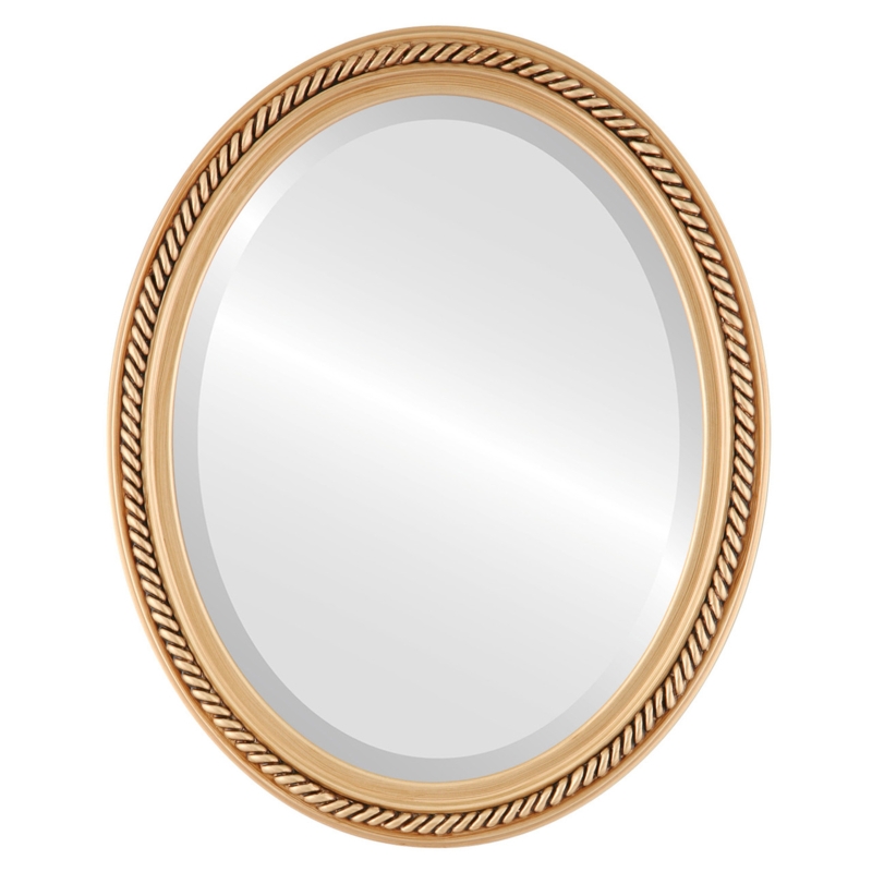 Wall Mirror Antique Gold Textured Frame Traditional Accent