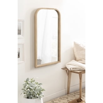 Wall Mirror Cathedral Arch Whitewashed Finish Metal Fretwork Rustic