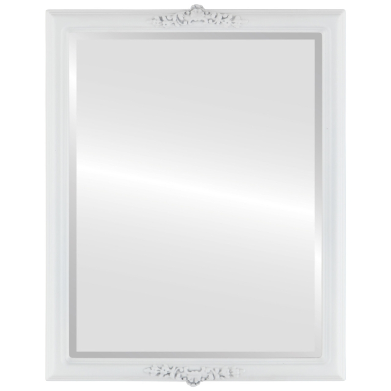 Wall Mirror, Decorative Corner Detailing, Linen Finish