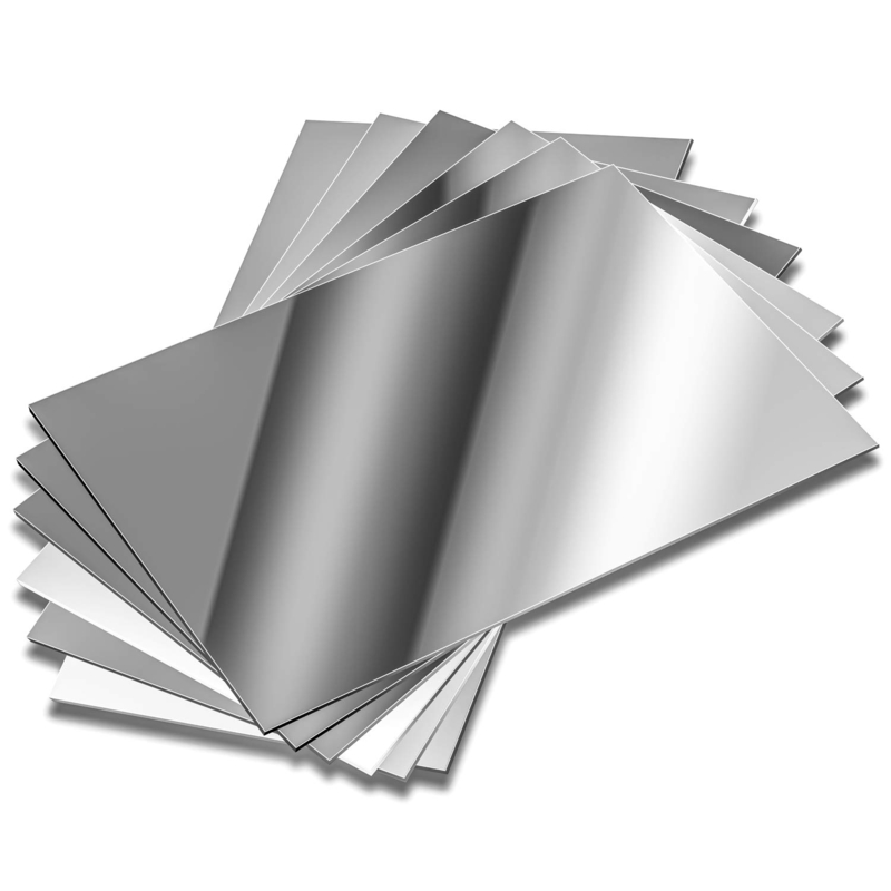 Wall Mirror Flexible Sheets with Rounded Corners Adhesive Tiles