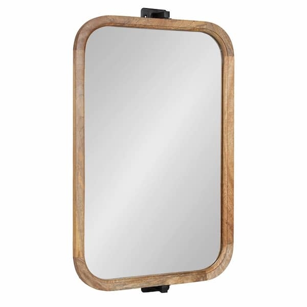 Wall Mirror horizontal profile with clean lines in natural wood.