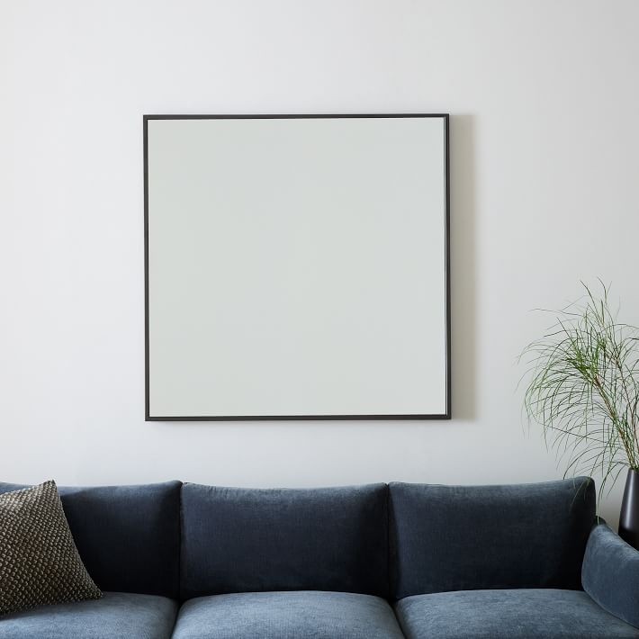Wall Mirror Oversized Antique Brass Thin Frame Minimalist