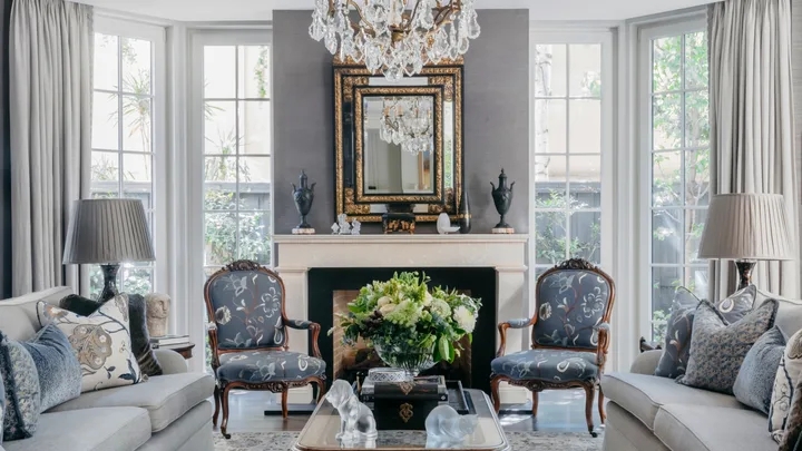 Wall Mirror Oversized Circular Modern Classic Sitting Room Decor