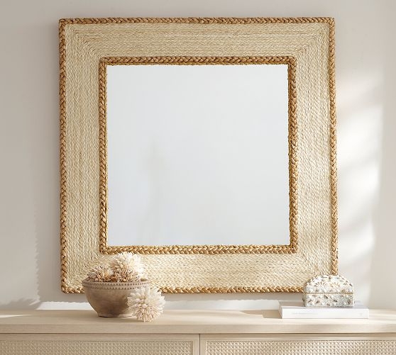 Wall Mirror Oversized Matte Black Slim Frame Transitional