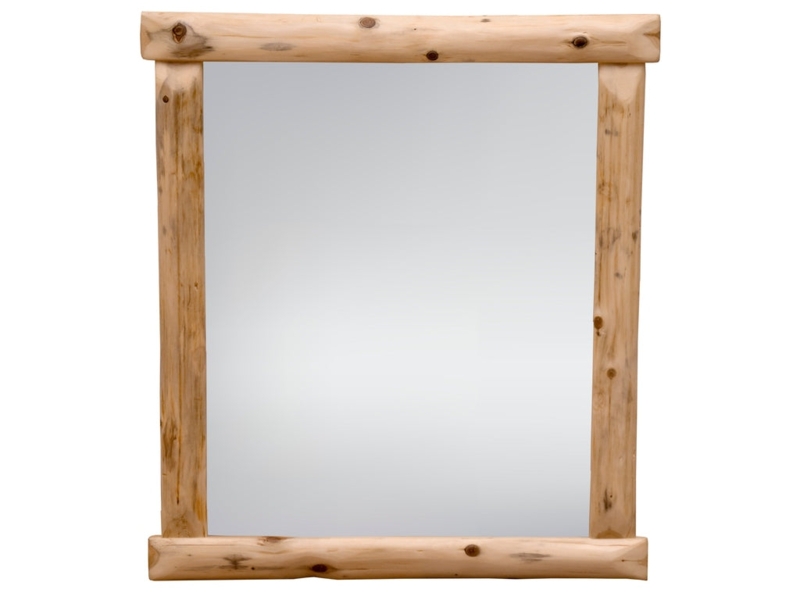 Wall Mirror Round Frame Leather Like Hanging Straps Buckle Detail Rustic