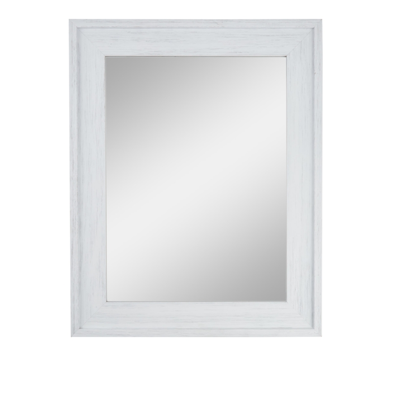 Wall Mirror, Square Silhouette, Mitered Corners, Bright Frame