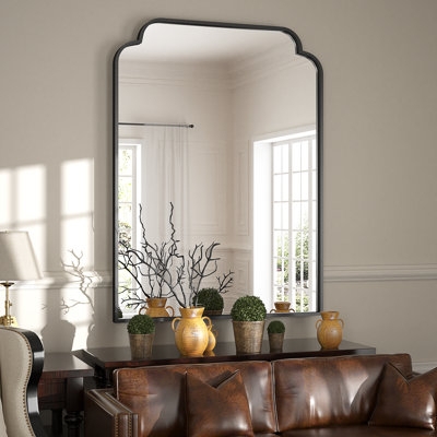 Wall Mirror Stadium Silhouette Rounded Corners Matte Finish