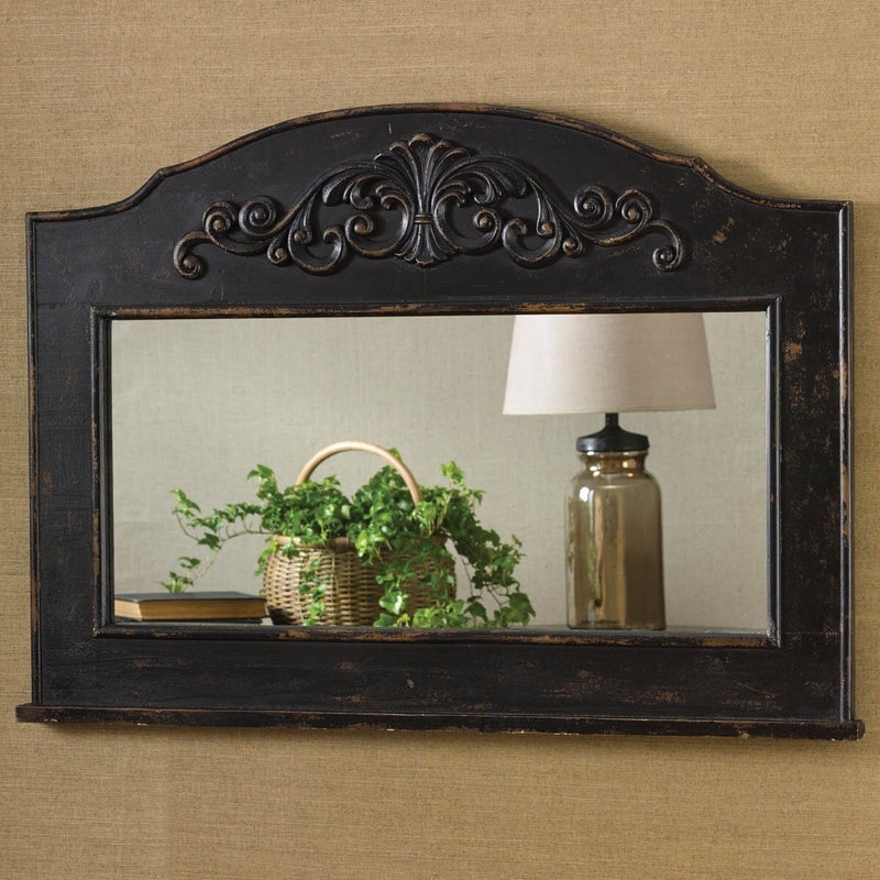 Wall Mirror Thick Rough Hewn Frame with Natural Live Edge Style Rustic