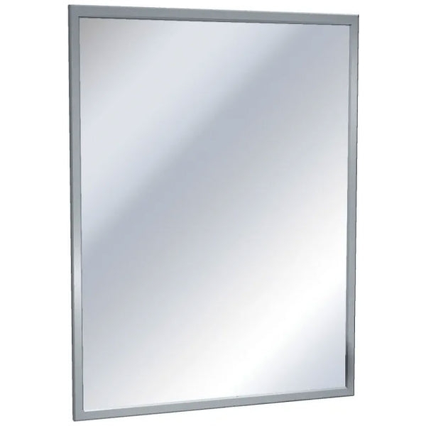 Wall Mirror Thin Channel Frame, Polished Finish Commercial Style