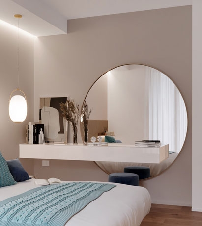 Wall Mirror trio features arched frames in black finish.