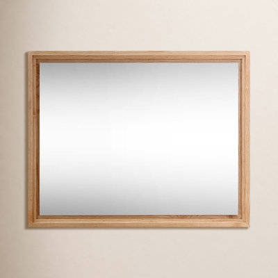 Wall Mirror Ultra Thin Black Border Large Rectangular Modern Leaning