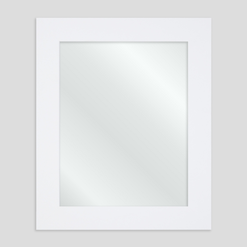Wall Mirror, Wide Frame, Flat Profile, Oversized Minimalist