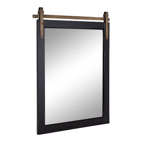 Wall Mirror with matte black frame for modern farmhouse bath.