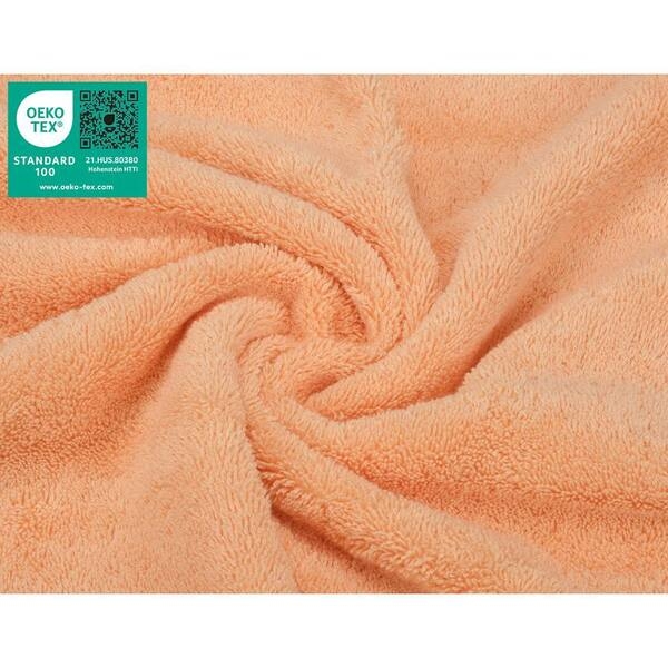 Washcloth Set Malibu Peach, Soft Turkish Cotton Dobby Border
