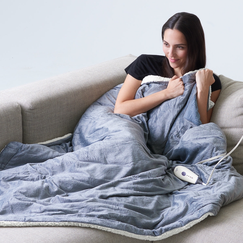 Weighted Heated Throw with Weighted Warmth and Plush Texture