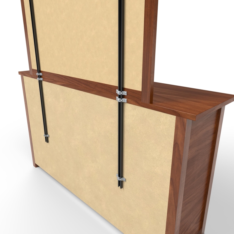 Wooden Mirror Support Brackets Beveled Ends Adjustable Mounting