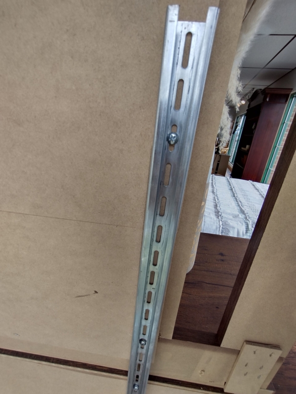 Wooden Mirror Support Rail Set Metal Mounting Brackets