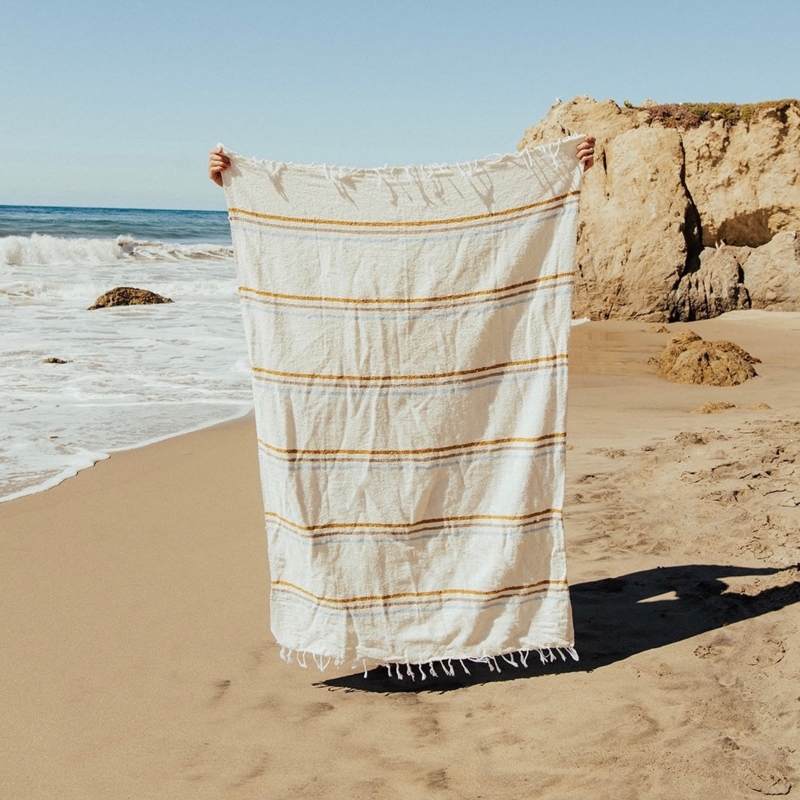 Woven Sunburst Throw Blanket with Fringe, Boho Chic Style