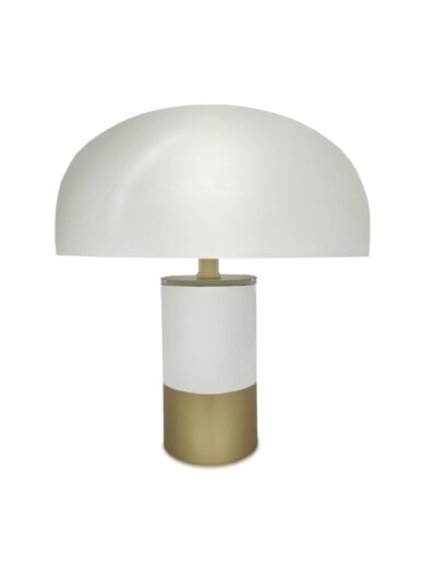 Antique Brass Table Lamp Bolt-Down Base Slim Profile Drum Shade