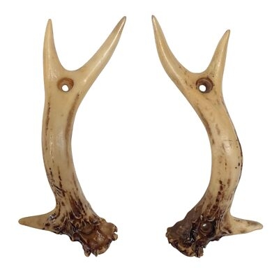 Antler Cabinet Pulls 2-Pack Organic Texture Brown & Tan Matte Rustic