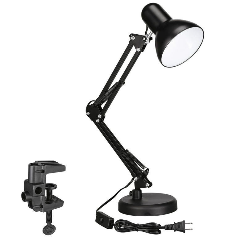 Architect Style Desk Lamp in Matte Black with Exposed Springs