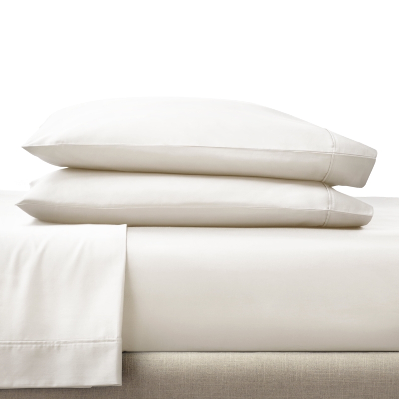 Arctic White Sateen Pillowcase Set with Smooth Lustrous Finish
