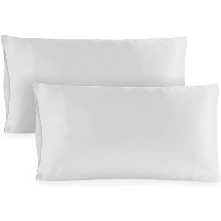 Bamboo Derived Pillowcase White Silky Sheen Envelope Closure