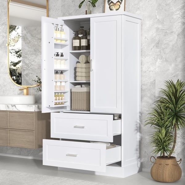 Bathroom Cabinet Shutter Doors, Tall Coastal Linen Tower Storage