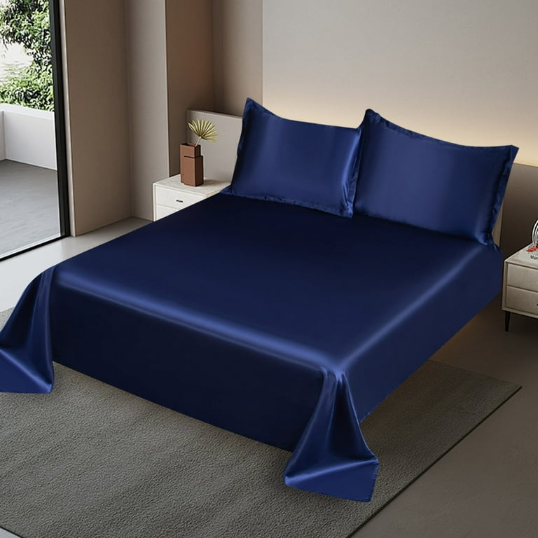 Bed Sheet Set Champagne High-Gloss Finish Champagne Satin Bedding Set