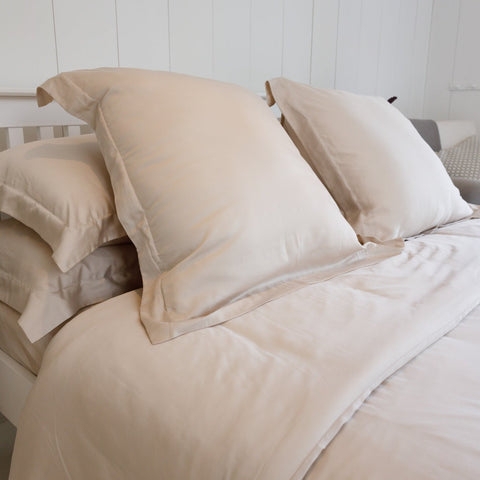Bed Sheet Set Charcoal Luxurious Silk Like High Sheen Glossy