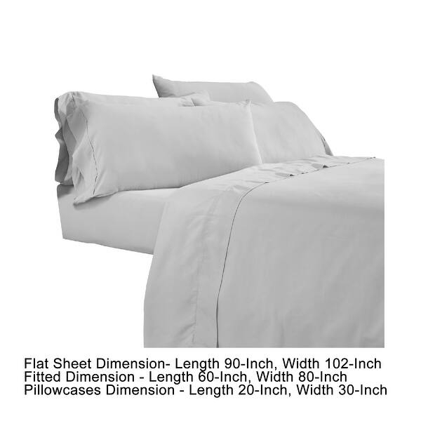 Bed Sheet Set Gray Six Piece Set Soft Texture Matte Finish