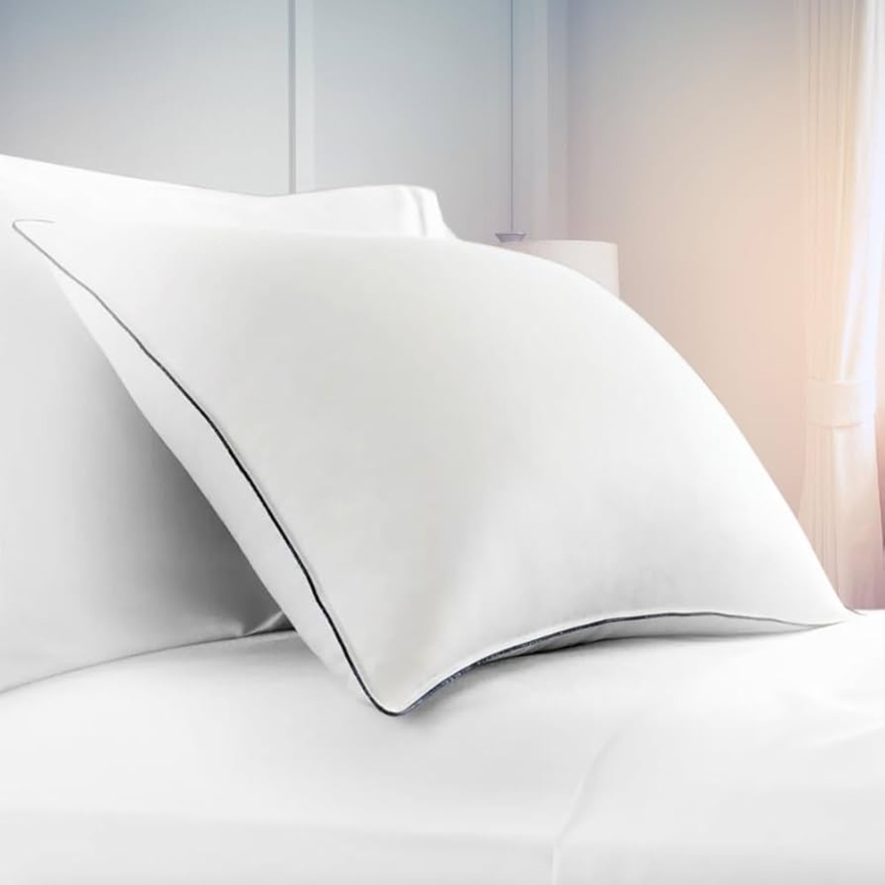 Bed Sheet Set in Percale with Contrast Black Sateen Border