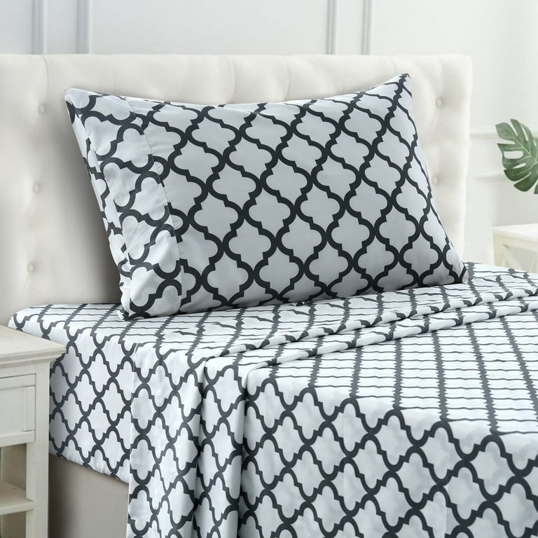 Bed Sheet Set Light Gray Tone Matte Contemporary Neutral Sheet Set